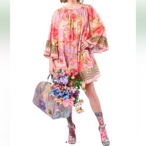 NWT Aratta Rosaline Dress floral and Leopard Print